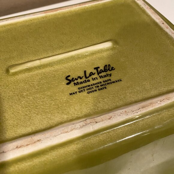 Sur La Table Green & Cream Bakeware Set – Italy, Rectangular & Square, Minor Chi - Picture 5 of 13